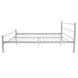 NNEVL Bed Frame Grey Metal Queen Size