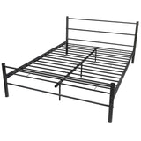 NNEVL Bed Frame Black Metal Double Size