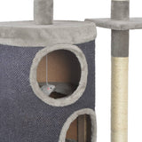 NNEVL Cat Tree with Sisal Scratching Posts Grey 260 cm