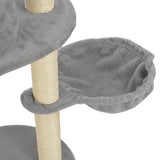 NNEVL Cat Tree with Sisal Scratching Posts Grey 160 cm