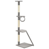NNEVL Cat Tree with Sisal Scratching Posts Grey 160 cm