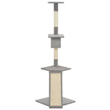 NNEVL Cat Tree with Sisal Scratching Posts Grey 160 cm