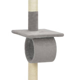 NNEVL Cat Tree with Sisal Scratching Posts Grey 160 cm
