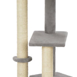 NNEVL Cat Tree with Sisal Scratching Post Grey 125 cm