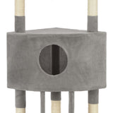 NNEVL Cat Tree with Sisal Scratching Post Grey 180 cm