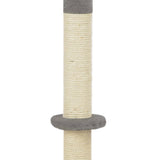 NNEVL Cat Scratching Post Grey 40x40x80 cm Sisal