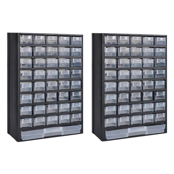 NNEVL 41-Drawer Storage Cabinet Tool Box 2 pcs Plastic