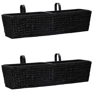 NNEVL Garden Planters 2 pcs Water Hyacinth Black