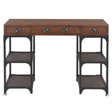 NNEVL Desk with 3 Drawers 110x50x78 cm Solid Fir Wood