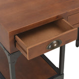 NNEVL Desk with 3 Drawers 110x50x78 cm Solid Fir Wood