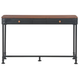 NNEVL Console Table with 2 Drawers 120x30x75 cm Solid Fir Wood