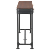 NNEVL Console Table with 2 Drawers 120x30x75 cm Solid Fir Wood