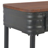 NNEVL Console Table with 2 Drawers 120x30x75 cm Solid Fir Wood