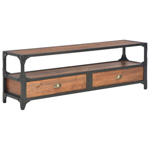 NNEVL TV Cabinet with 2 Drawers 120x30x40 cm Solid Pine Wood