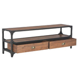 NNEVL TV Cabinet with 2 Drawers 120x30x40 cm Solid Pine Wood