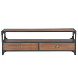 NNEVL TV Cabinet with 2 Drawers 120x30x40 cm Solid Pine Wood