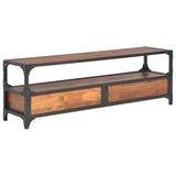NNEVL TV Cabinet with 2 Drawers 120x30x40 cm Solid Pine Wood