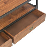 NNEVL TV Cabinet with 2 Drawers 120x30x40 cm Solid Pine Wood