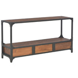 NNEVL TV Cabinet with 3 Drawers 120x30x60 cm Solid Pine Wood