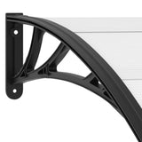 NNEVL Door Canopy Black 200x100 cm PC