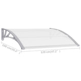 NNEVL Door Canopy Grey 120x100 cm PC