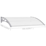 NNEVL Door Canopy Grey 150x100 cm PC