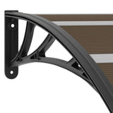 NNEVL Door Canopy Black 240x100 cm PC