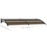 NNEVL Door Canopy Black 240x100 cm PC