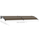 NNEVL Door Canopy Black 300x100 cm PC