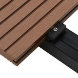 NNEVL WPC Solid Decking Boards with Accessories 30 m² 2.2 m Light Brown