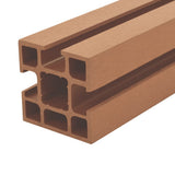 NNEVL WPC Fence Set 2 Square + 1 Slanted 451x187cm Brown