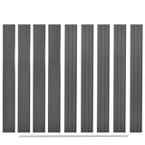 NNEVL WPC Fence Set 4 Square 705x187cm Grey