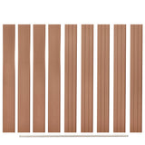 NNEVL WPC Fence Set 4 Square + 1 Slanted 799x187cm Brown