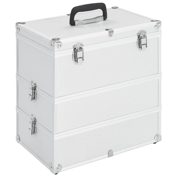 NNEVL Make-up Case 37x24x40 cm Silver Aluminium