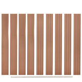 NNEVL WPC Fence Set 6 Square + 1 Slanted 1147x187cm Brown
