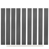 NNEVL WPC Fence Set 7 Square 1227x187cm Grey