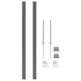 NNEVL WPC Fence Set 7 Square 1227x187cm Grey