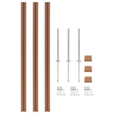 NNEVL WPC Fence Set 10 Square 1749x187cm Brown