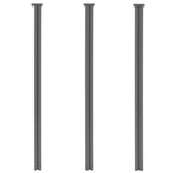 NNEVL WPC Fence Set 10 Square + 1 Slanted 1843x187cm Grey