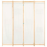 NNEVL 4-Panel Room Divider Cream 160x170x4 cm Fabric
