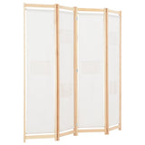 NNEVL 4-Panel Room Divider Cream 160x170x4 cm Fabric