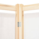 NNEVL 4-Panel Room Divider Cream 160x170x4 cm Fabric