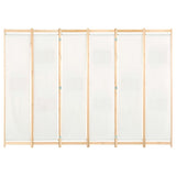 NNEVL 6-Panel Room Divider Cream 240x170x4 cm Fabric