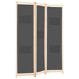 NNEVL 3-Panel Room Divider Grey 120x170x4 cm Fabric