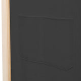NNEVL 4-Panel Room Divider Grey 160x170x4 cm Fabric
