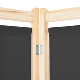 NNEVL 5-Panel Room Divider Grey 200x170x4 cm Fabric