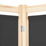 NNEVL 6-Panel Room Divider Grey 240x170x4 cm Fabric