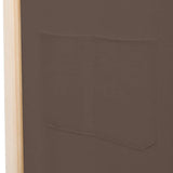 NNEVL 3-Panel Room Divider Brown 120x170x4 cm Fabric