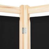 NNEVL 6-Panel Room Divider Black 240x170x4 cm Fabric
