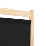 NNEVL 6-Panel Room Divider Black 240x170x4 cm Fabric